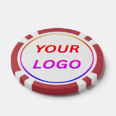 Personalisierte Logos und Text Cool Red Poker Chip (Einzeln)