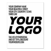 Personalisierte Logos und Text groß Gummistempel (Prägung)