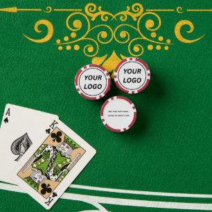 Personalisierte Logos und Texte Coole Rote Pokerch Pokerchips