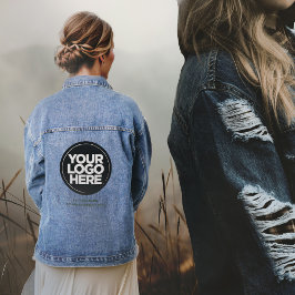 Personalisierte Logos und Texte für Unternehmen Jeansjacke
