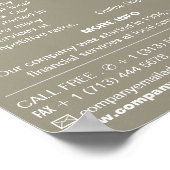 Personalisierte Logos, Werbung für Unternehmen und Poster (Ecke)