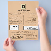 Personalisierte Logos, Zahnmedizin, Zahnmedizin Flyer (Hand)