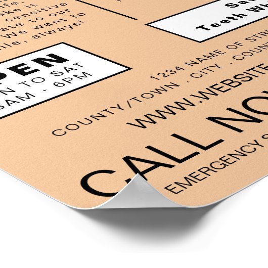 Personalisierte Logos, Zahnmedizin, Zahnmedizin Poster (Ecke)