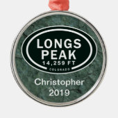 Personalisierte LongPeak Ornament Aus Metall (Vorne)