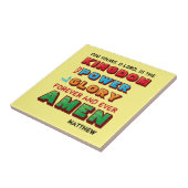 Personalisierte LOREN PRAYER Farbenfrohe Christlic Fliese (Seite)