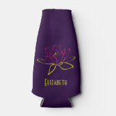 Personalisierte Lotus Blume/Wasserlilie Flaschenkühler (Vorderseite)