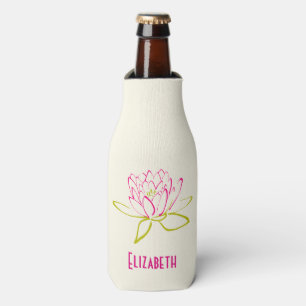 Personalisierte Lotus Blume/Wasserlilie Flaschenkühler