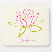 Personalisierte Lotus Blume/Wasserlilie Mousepad (Vorne)