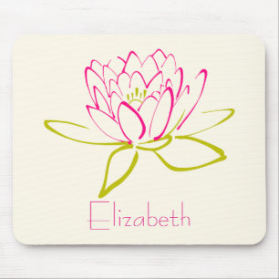 Personalisierte Lotus Blume/Wasserlilie Mousepad