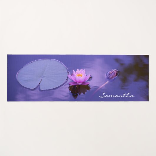 Personalisierte Lotus Blume Zen Lila See Yogamatte (Vorderseite (Horizontal))