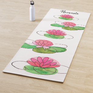 Personalisierte Lotus Namaste Yogamatte