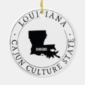 Personalisierte Louisiana Keramik Ornament (Hinten)