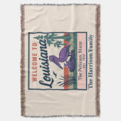 Personalisierte Louisiana-Wurfdecke Decke (Vorderseite Vertikal)