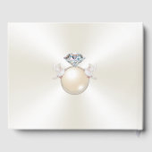 Personalisierte Love Bird Elegante Hochzeitshauptb Gästebuch (Rückseite)