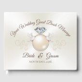 Personalisierte Love Bird Elegante Hochzeitshauptb Gästebuch (Vorderseite)