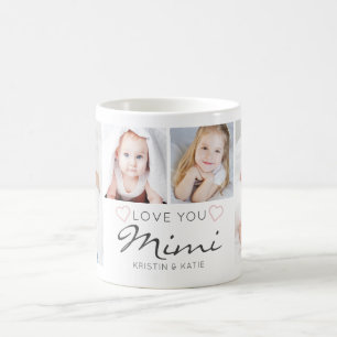 Personalisierte LOVE YOU MIMI Handschrift 4 Foto Kaffeetasse