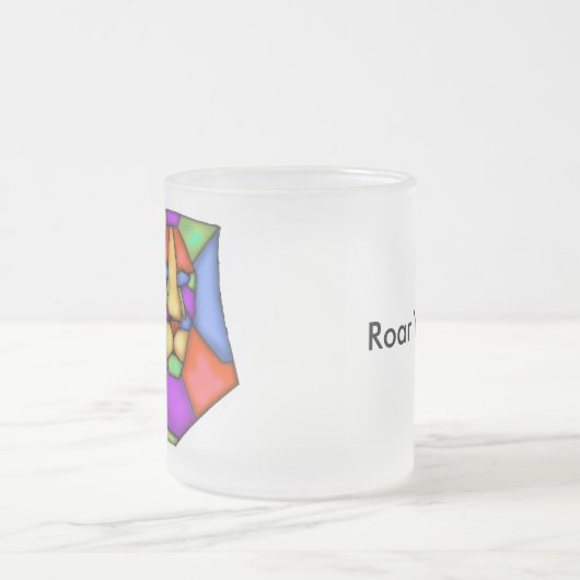 Personalisierte Löwe-Kunst-Entwurfs-Tassen-Schale Mattglastasse (Mittel)