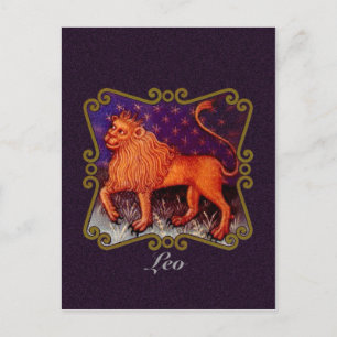 Personalisierte Löwe Leo Sternzeichen Geschenke, V Postkarte