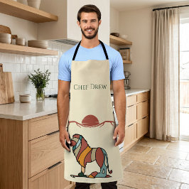 Personalisierte Löwen-Chef-Kochschürze Schürze
