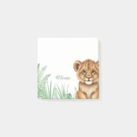 Personalisierte Löwen-Safari-Haftnotizen