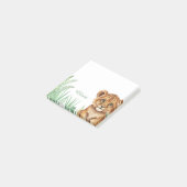 Personalisierte Löwen-Safari-Haftnotizen Post-it Klebezettel (angewinkelt)