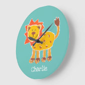 Personalisierte LöwenCollage Print Große Wanduhr (Winkel)