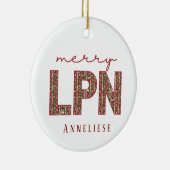 Personalisierte LPN-Krankenversorgung im ersten Ja Keramik Ornament (Rechts)