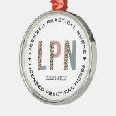 Personalisierte LPN lizenzierte Krankenversicherun Ornament Aus Metall (Links)