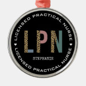 Personalisierte LPN lizenzierte Krankenversicherun Ornament Aus Metall (Vorne)