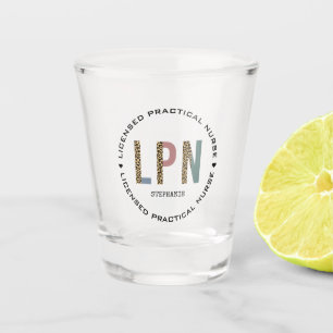 Personalisierte LPN lizenzierte Krankenversicherun Schnapsglas