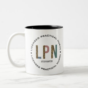 Personalisierte LPN lizenzierte Krankenversicherun Zweifarbige Tasse