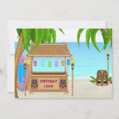 Personalisierte Luau Girls Beach Geburtstagseinlad Einladung (Vorderseite)