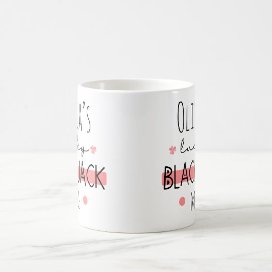 Personalisierte Lucky Blackjack-Tasse Kaffeetasse (Mittel)