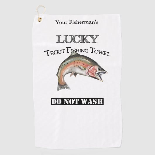 Personalisierte Lucky Trout Handtuch (Vorderseite)