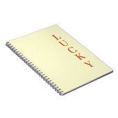 Personalisierte LUCKY-Typografie-Text  Notizblock (Rechte Seite)