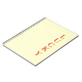 Personalisierte LUCKY-Typografie-Text  Notizblock (Linke Seite)