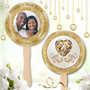 Personalisierte Lüfter für Hochzeiten mit FOTO ode Fächer