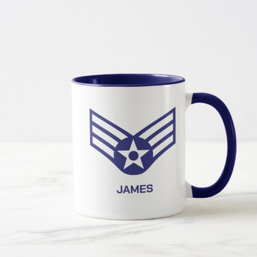 Personalisierte Luftwaffe E-4 Tasse (Rechts)