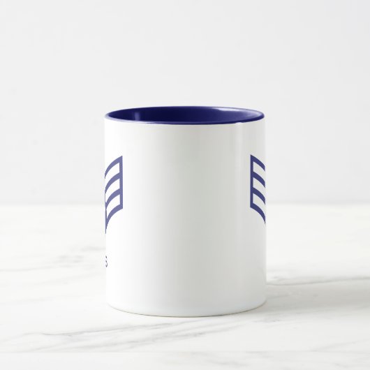 Personalisierte Luftwaffe E-4 Tasse (Zentrum)