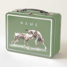 Personalisierte Lunchbox für afrikanische Wildhund