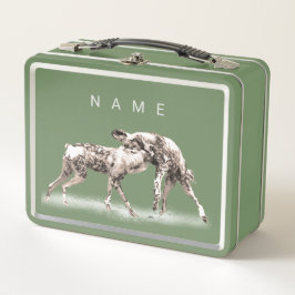 Personalisierte Lunchbox für afrikanische Wildhund