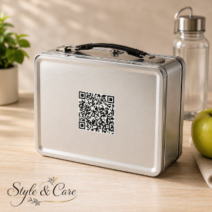 Personalisierte Lunchbox mit scannbarem QR-Code