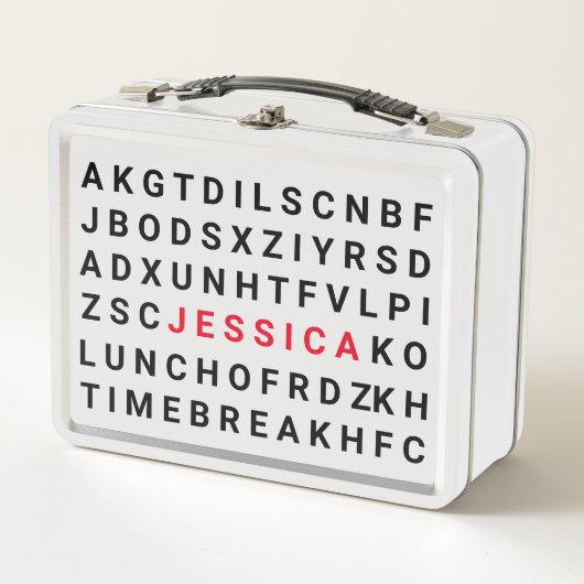 Personalisierte Lunchbox - Wortsuche (Vorderseite)