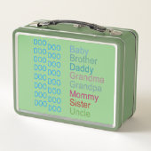 Personalisierte Lunchboxen aus Metall (Rückseite)