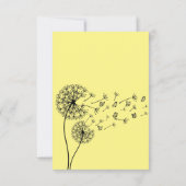 Personalisierte Lüster-Uhr mit Schmetterlingen Dankeskarte (Rückseite)