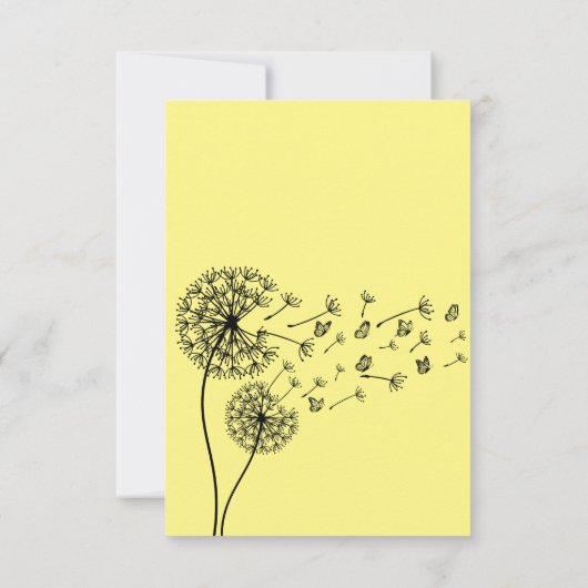 Personalisierte Lüster-Uhr mit Schmetterlingen Dankeskarte (Rückseite)