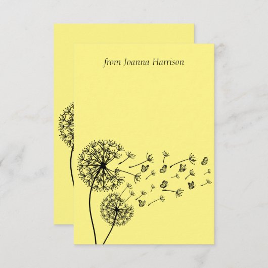 Personalisierte Lüster-Uhr mit Schmetterlingen Dankeskarte (Vorne/Hinten)