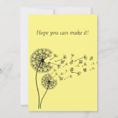 Personalisierte Lüster-Uhr mit Schmetterlingen Einladung (Rückseite)