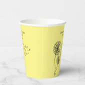 Personalisierte Lüster-Uhr mit Schmetterlingen Pappbecher (Rechts)