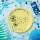 Personalisierte Lüster-Uhr mit Schmetterlingen Pappteller (Party)